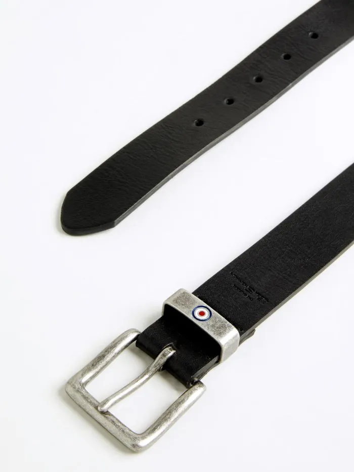 Men Ben Sherman Belts Lynton Leather Dress Belt 8211 Black