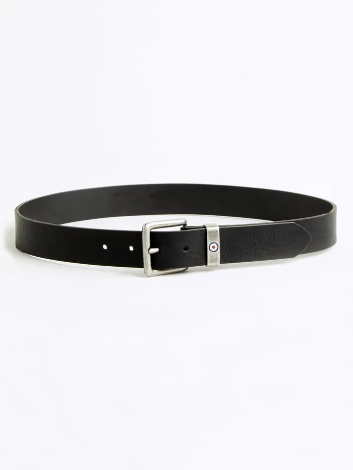 Men Ben Sherman Belts Lynton Leather Dress Belt 8211 Black