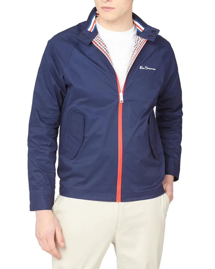 Men Ben Sherman Harrington Jackets 2021 Tokyo Olympic Sponsor 8211 Team GbHarrington Jacket MidnightFront