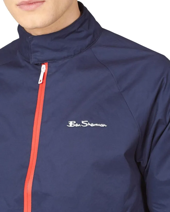 Men Ben Sherman Harrington Jackets 2021 Tokyo Olympic Sponsor 8211 Team GbHarrington Jacket MidnightFront