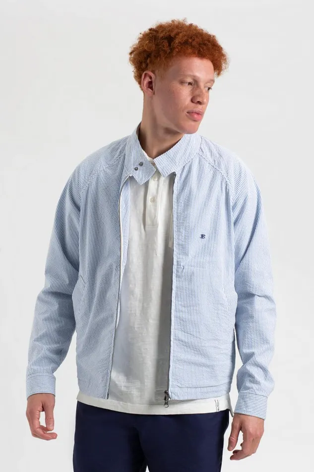 Men Ben Sherman Harrington Jackets Seersucker Ivy League Harrington Jacket