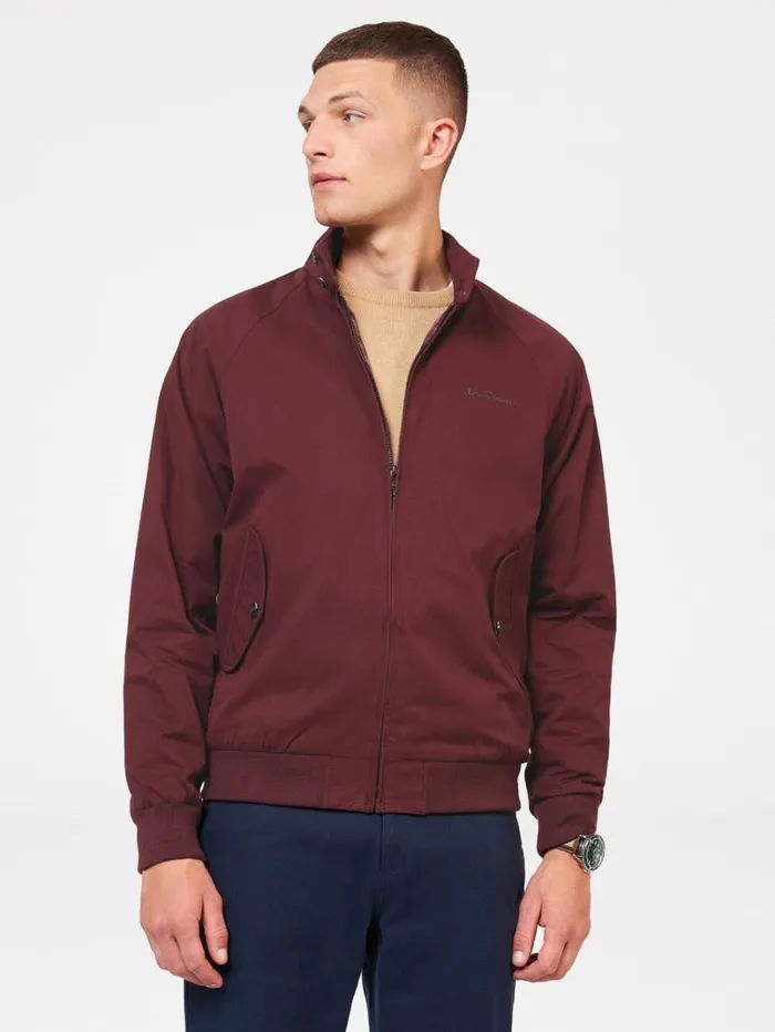Men Ben Sherman Harrington Jackets Signature Harrington Jacket 8211 Aubergine