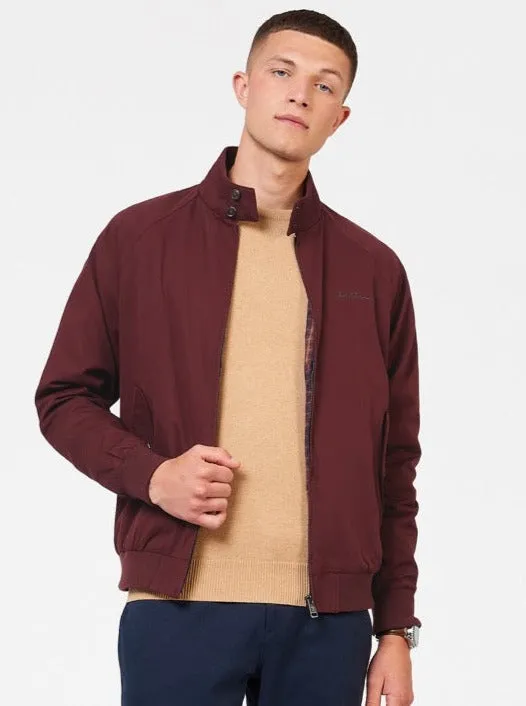 Men Ben Sherman Harrington Jackets Signature Harrington Jacket 8211 Aubergine Men Ben Sherman Harrington Jackets Signature Harrington Jacket 8211 Aubergine