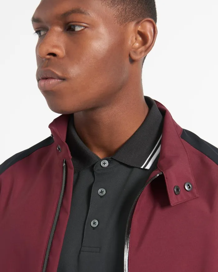 Men Ben Sherman Harrington Jackets Waterproof Harrington Jacket 8211 Burgundy