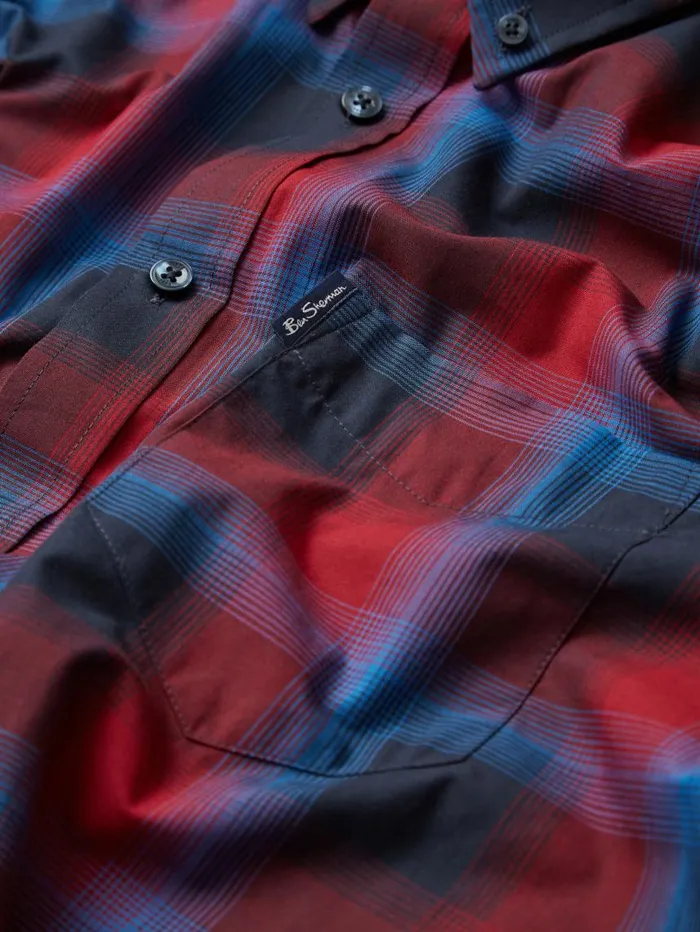 Men Ben Sherman Heritage Check Shirts Gradient Check LongSleeve Shirt 8211 Red Men Ben Sherman Heritage Check Shirts Gradient Check LongSleeve Shirt 8211 Red