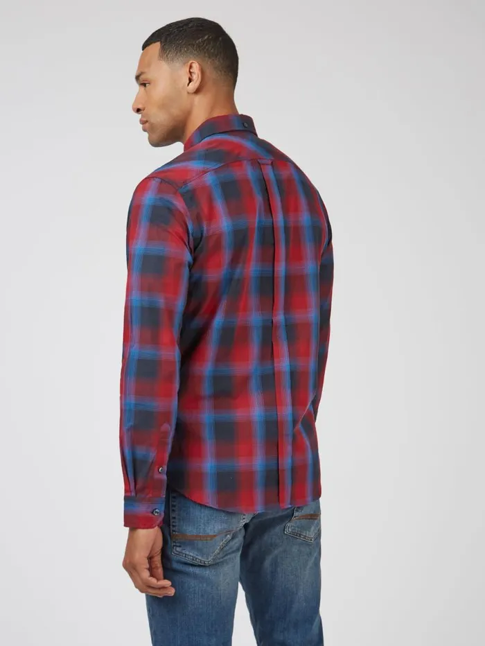 Men Ben Sherman Heritage Check Shirts Gradient Check LongSleeve Shirt 8211 Red Men Ben Sherman Heritage Check Shirts Gradient Check LongSleeve Shirt 8211 Red