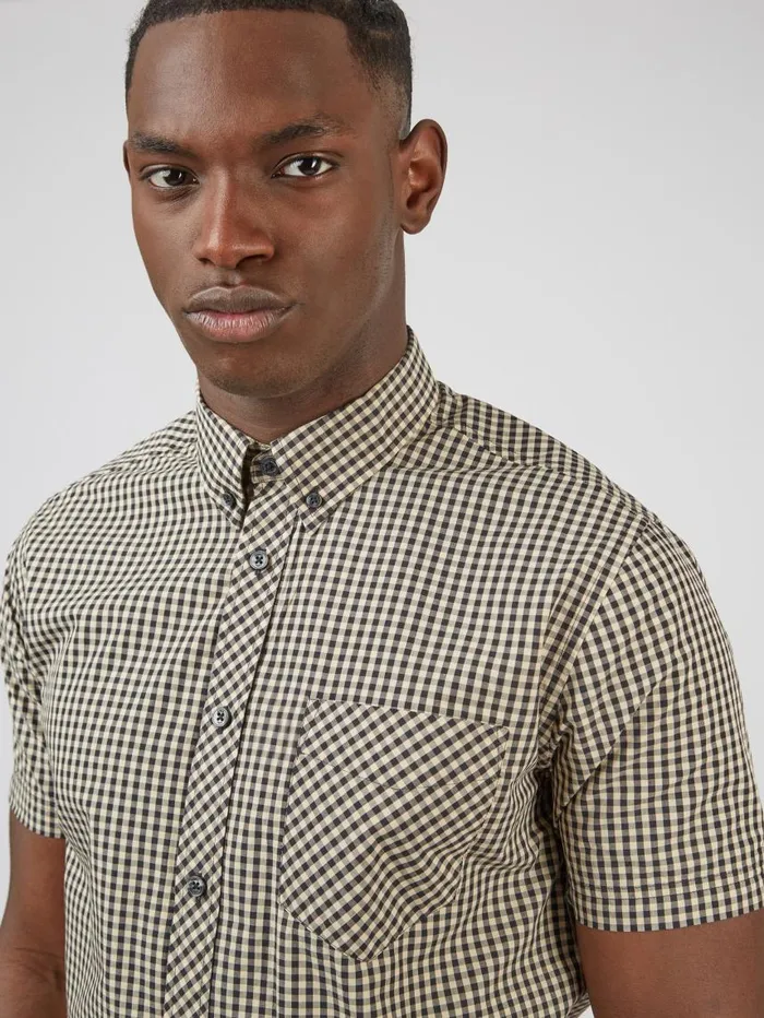 Men Ben Sherman Heritage Check Shirts Signature ShortSleeve Gingham Shirt 8211 Black Men Ben Sherman Heritage Check Shirts Signature ShortSleeve Gingham Shirt 8211 Black