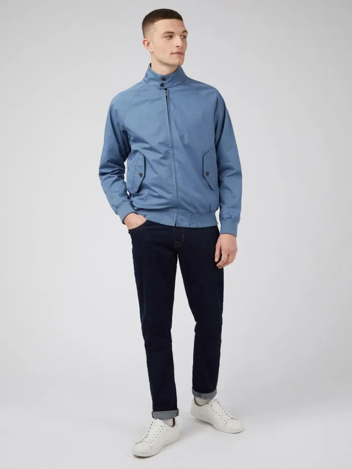 Men Ben Sherman Jackets and Outerwear Signature Harrington Jacket 8211 Blue Shadow Men Ben Sherman Jackets and Outerwear Signature Harrington Jacket 8211 Blue Shadow