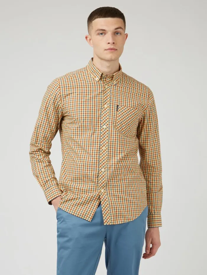 Men Ben Sherman Long Sleeve Shirts Signature House Check LongSleeve Shirt 8211 Lemon Men Ben Sherman Long Sleeve Shirts Signature House Check LongSleeve Shirt 8211 Lemon