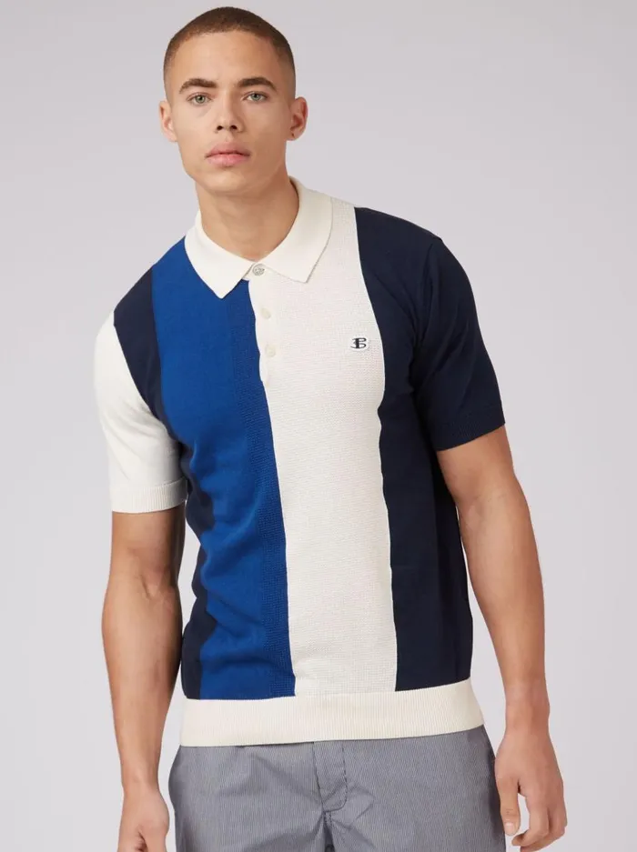 Men Ben Sherman Mod Knit Polos B By Stripe Knit Polo 8211 Ivory Men Ben Sherman Mod Knit Polos B By Stripe Knit Polo 8211 Ivory