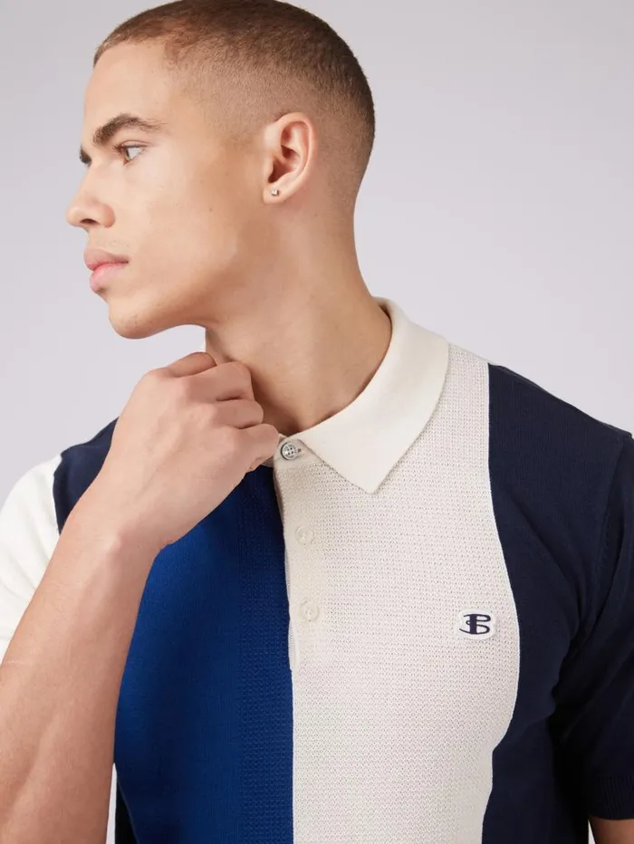 Men Ben Sherman Mod Knit Polos B By Stripe Knit Polo 8211 Ivory Men Ben Sherman Mod Knit Polos B By Stripe Knit Polo 8211 Ivory