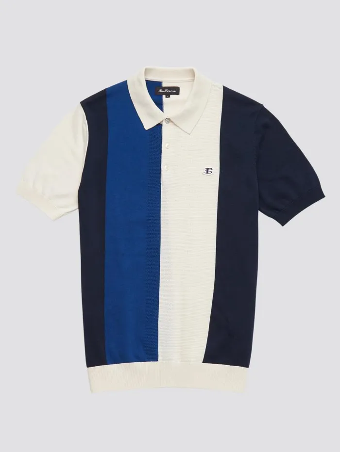 Men Ben Sherman Mod Knit Polos B By Stripe Knit Polo 8211 Ivory Men Ben Sherman Mod Knit Polos B By Stripe Knit Polo 8211 Ivory