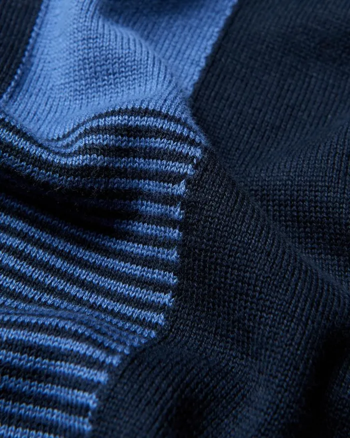 Men Ben Sherman Mod Knit Polos Intarsia Stripe Knit Polo 8211 Dark Navy Men Ben Sherman Mod Knit Polos Intarsia Stripe Knit Polo 8211 Dark Navy