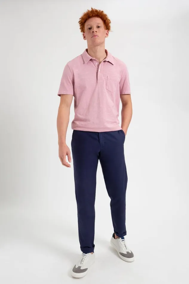Men Ben Sherman Pants and Chinos Beatnik Oxford Slim Taper Garment Dye Chino 8211 Navy