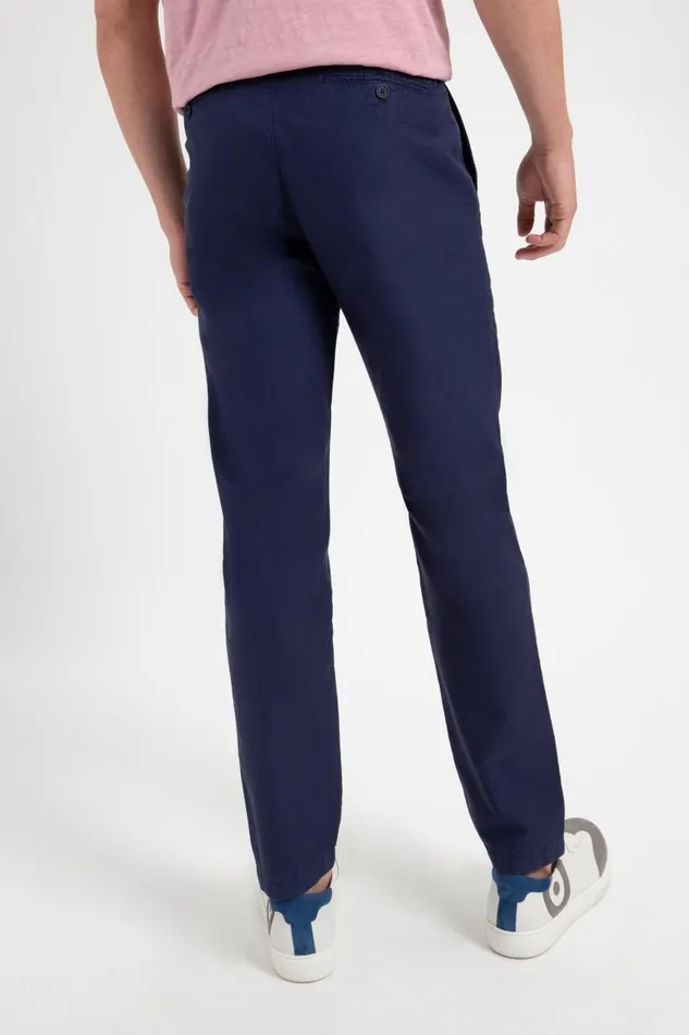 Men Ben Sherman Pants and Chinos Beatnik Oxford Slim Taper Garment Dye Chino 8211 Navy