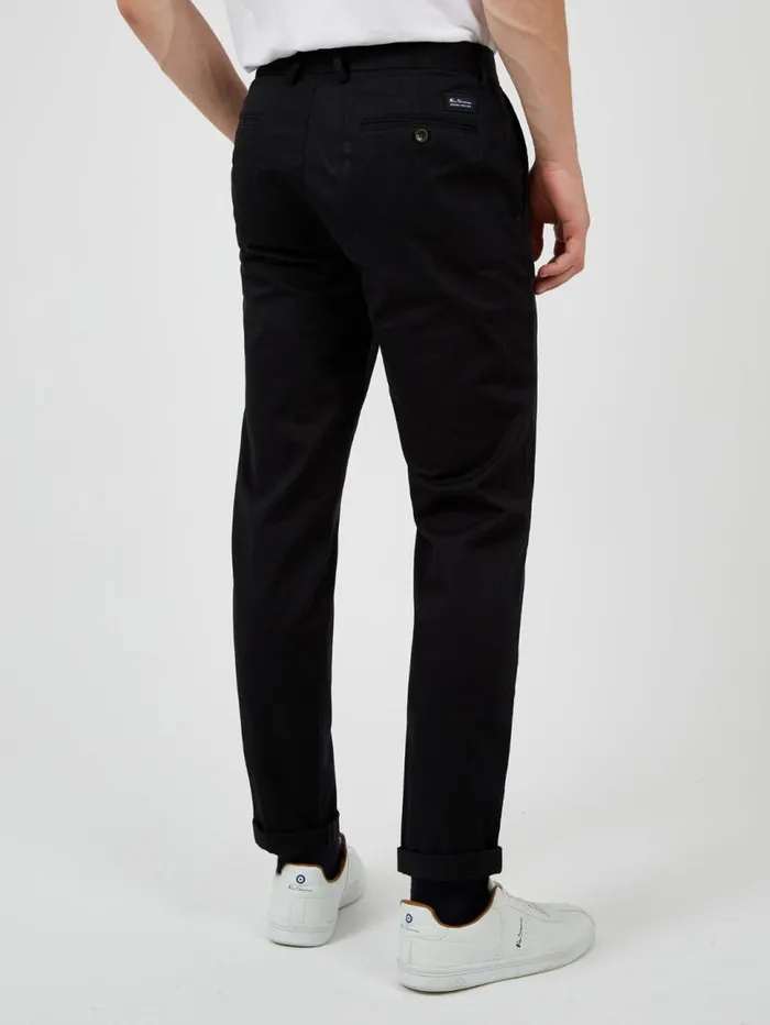 Men Ben Sherman Pants and Chinos Signature Slim Stretch Chino Pant 8211 Black