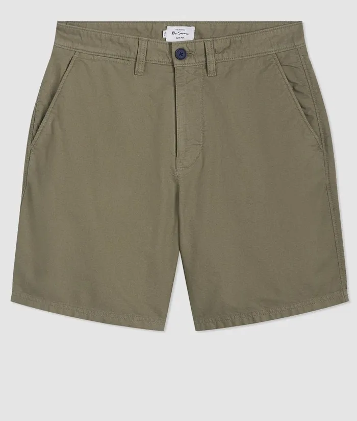 Men Ben Sherman Shorts Beatnik Oxford Garment Dye Slim Short 8211 Light Olive Men Ben Sherman Shorts Beatnik Oxford Garment Dye Slim Short 8211 Light Olive