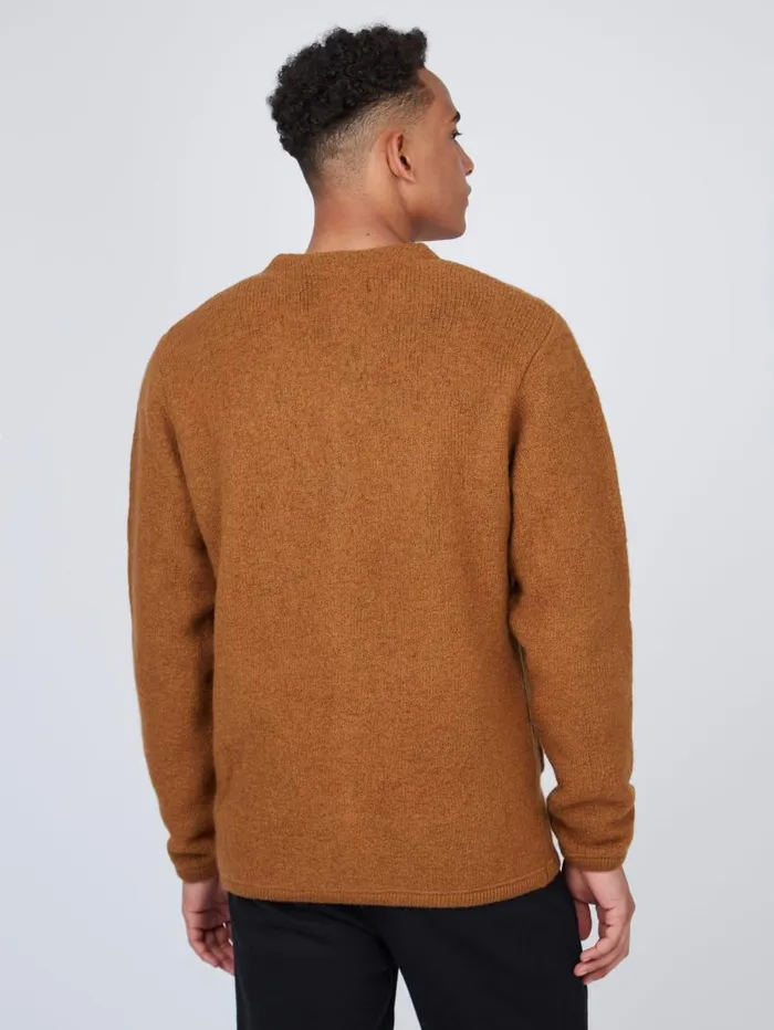 Men Ben Sherman Sweaters and Knits B By Textured Knit Cardigan 8211 Ginger