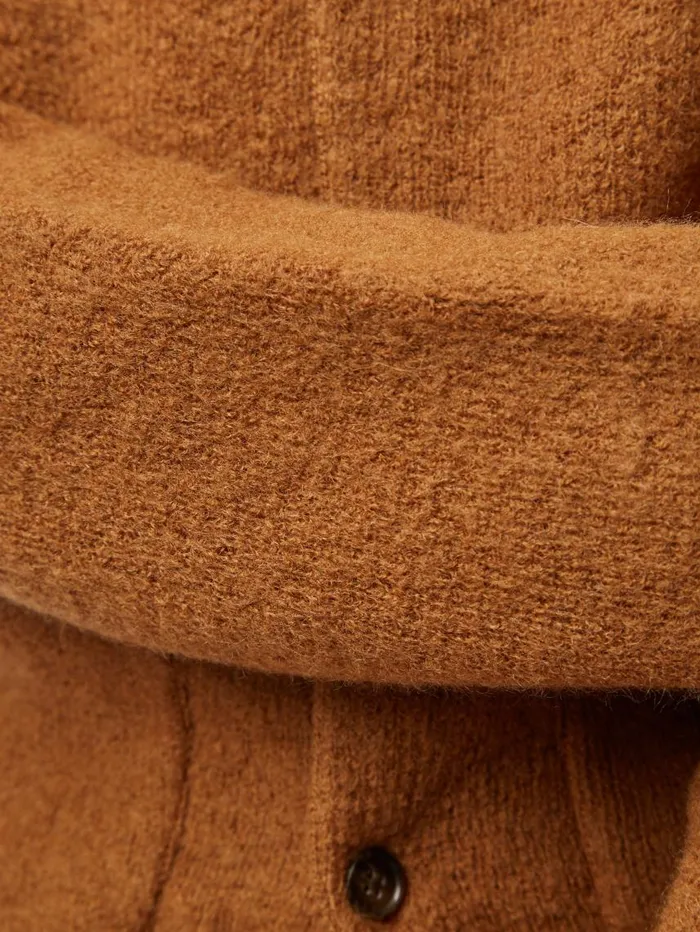 Men Ben Sherman Sweaters and Knits B By Textured Knit Cardigan 8211 Ginger