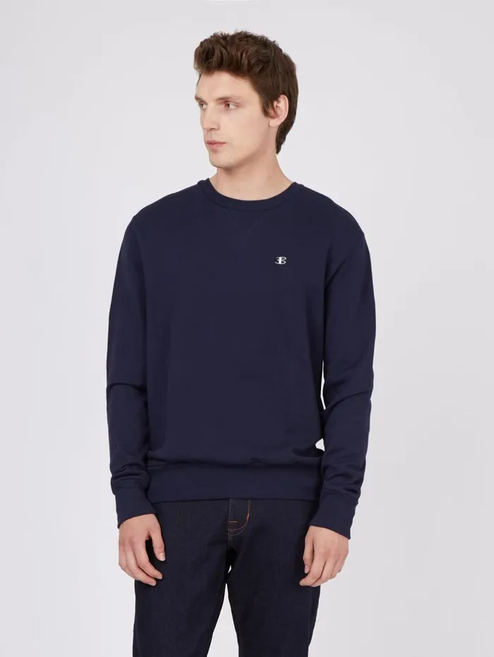 Men Ben Sherman Sweatshirts and Hoodies B By TricotLoopback Sweatshirt 8211 Marine