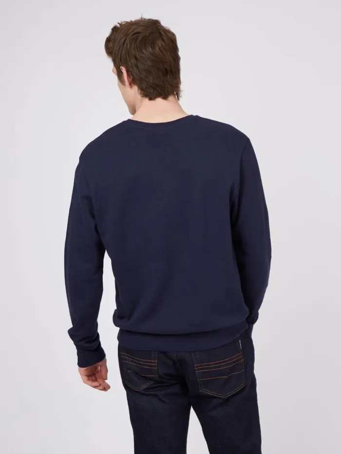 Men Ben Sherman Sweatshirts and Hoodies B By TricotLoopback Sweatshirt 8211 Marine