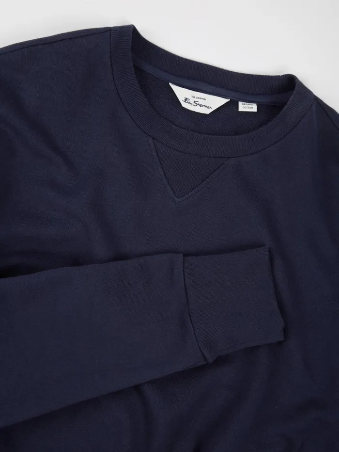 Men Ben Sherman Sweatshirts and Hoodies B By TricotLoopback Sweatshirt 8211 Marine