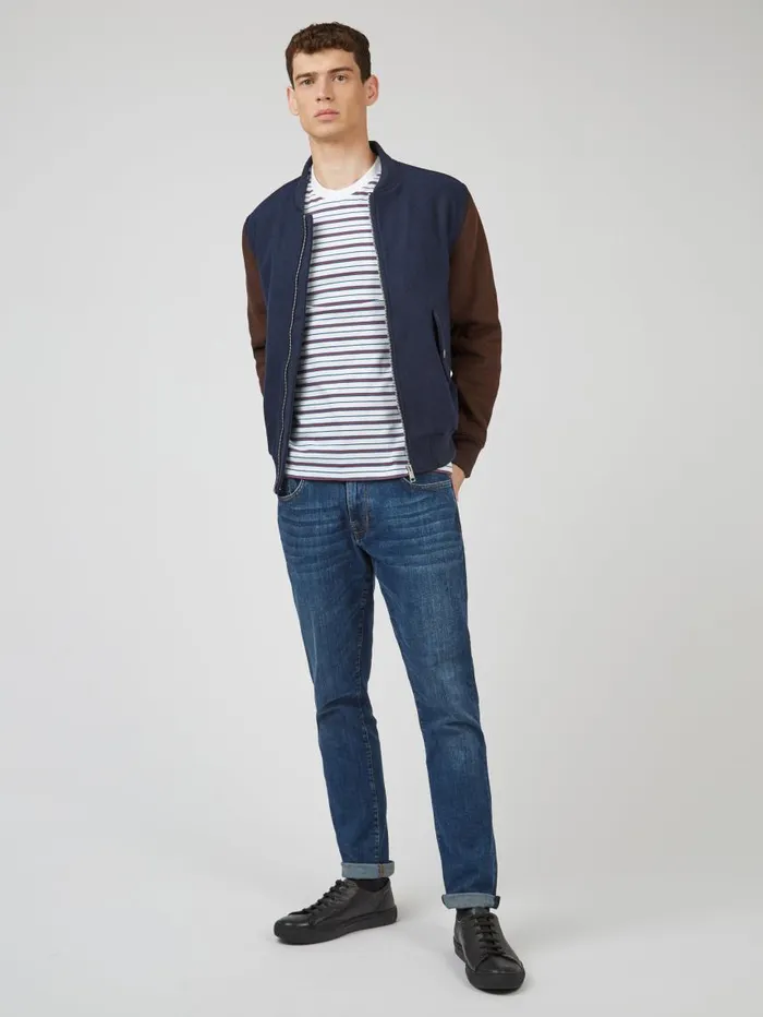 Men Ben Sherman TShirts and Graphic Tees B By Jersey Striped Tee 8211 White