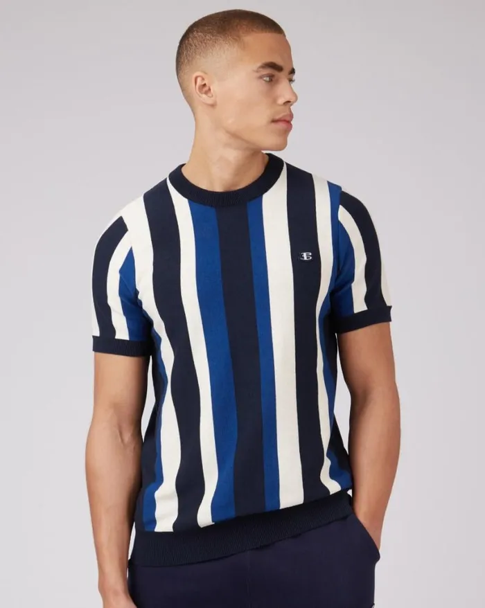 Men Ben Sherman TShirts and Graphic Tees B By Stripe Knit Tee Men Ben Sherman TShirts and Graphic Tees B By Stripe Knit Tee