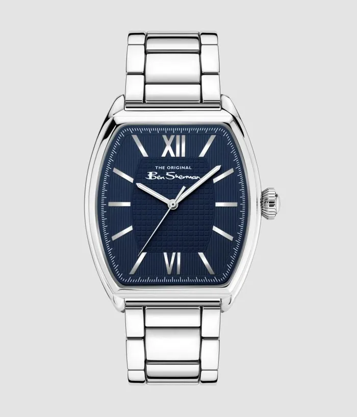 Men Ben Sherman Watches Stainless Steel Bracelet Watch 38mm 8211 SilverNavySilver Men Ben Sherman Watches Stainless Steel Bracelet Watch 38mm 8211 SilverNavySilver