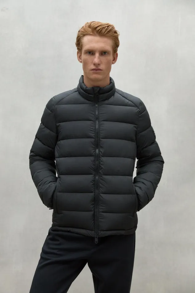Men Black Beret Jacket Ecoalf Coats And Jackets