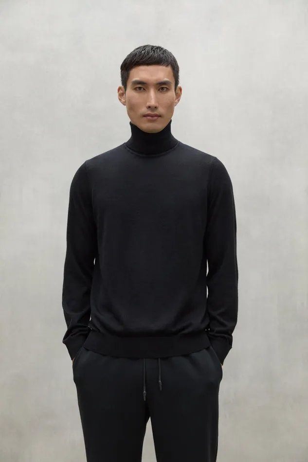 Men Black Sauco Sweater Ecoalf Knitwear
