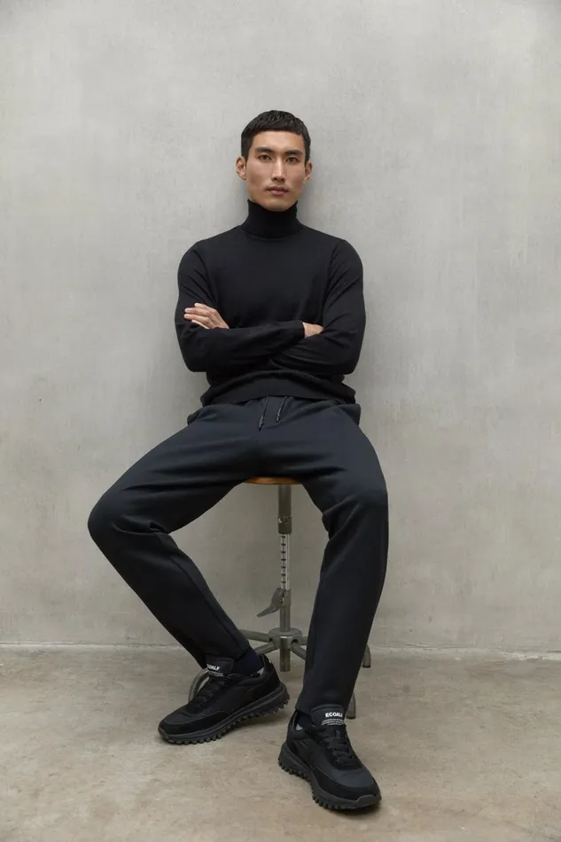Men Black Sauco Sweater Ecoalf Knitwear