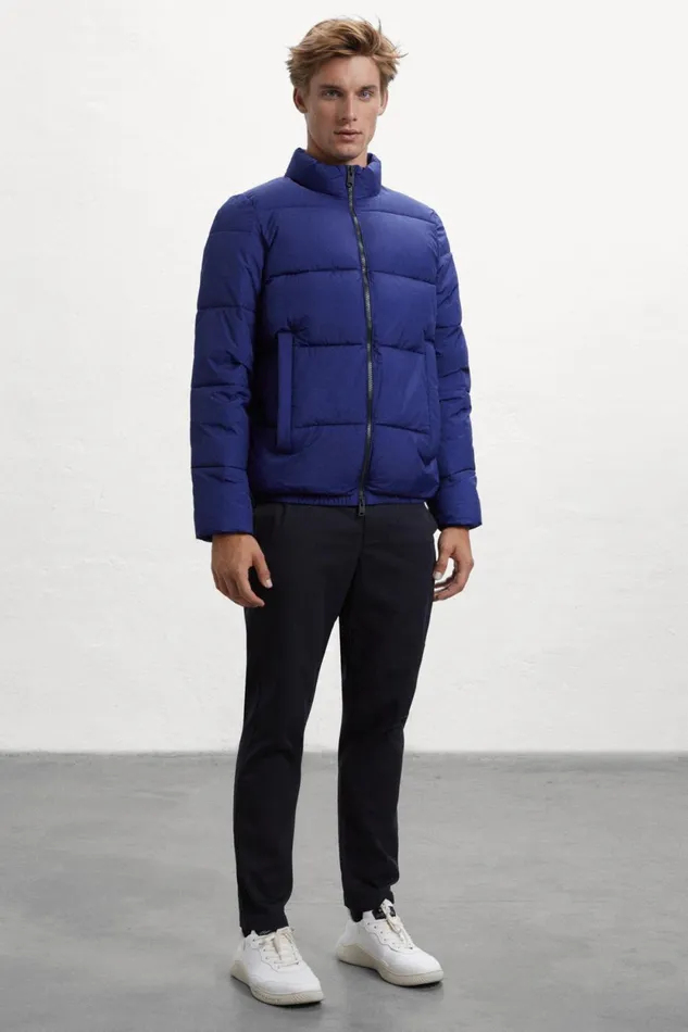 Men Blue Dablam Jacket Ecoalf Coats And Jackets