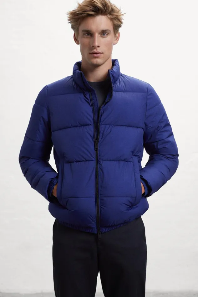 Men Blue Dablam Jacket Ecoalf Coats And Jackets