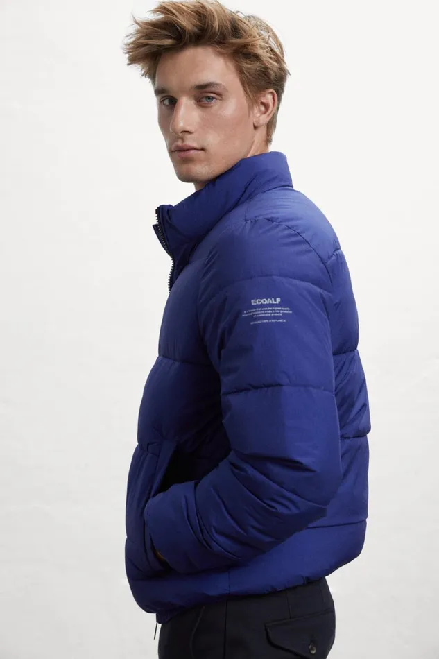 Men Blue Dablam Jacket Ecoalf Coats And Jackets