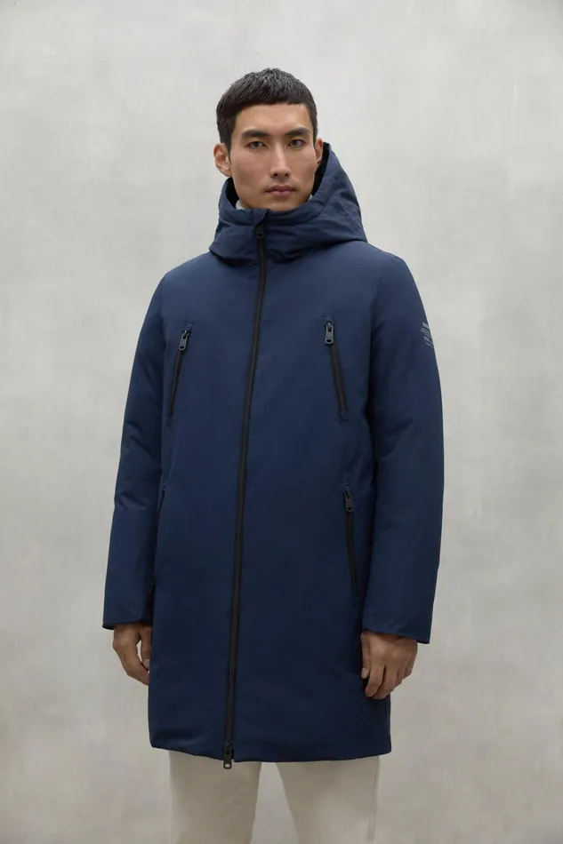 Men Blue Livorno Coat Ecoalf Coats And Jackets