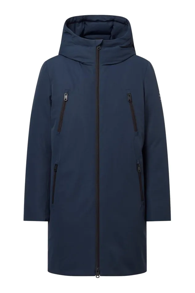 Men Blue Livorno Coat Ecoalf Coats And Jackets