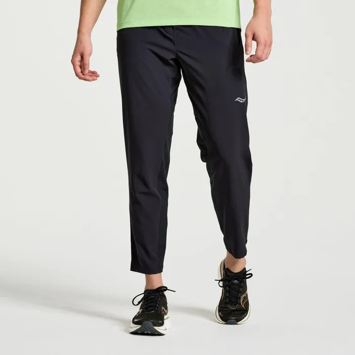 Men Boston Woven Pant Black Saucony Bottoms