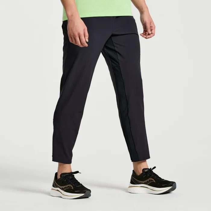Men Boston Woven Pant Black Saucony Bottoms