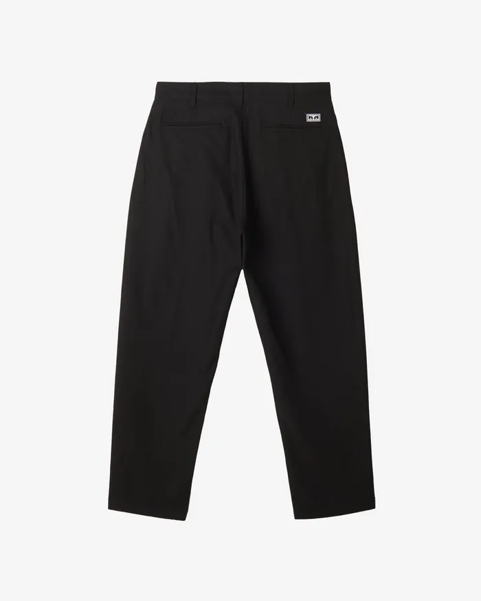 Men BOTTOMS OBEY Clothing FUBAR PLEATED PANT Black