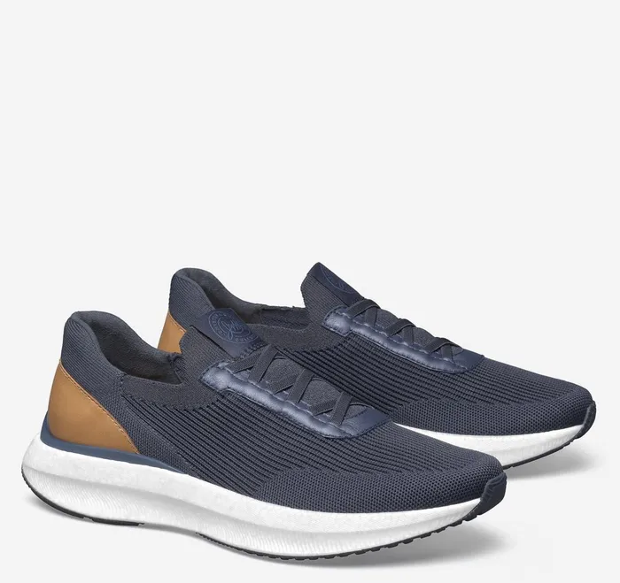 Men Briley Knit Jogger Navy Knit JohnstonandMurphy SlipOns and Loafers