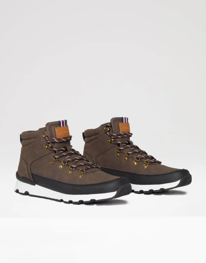 Men Brown Essential Hiker Boots Threadbare Boots Men Brown Essential Hiker Boots Threadbare Boots