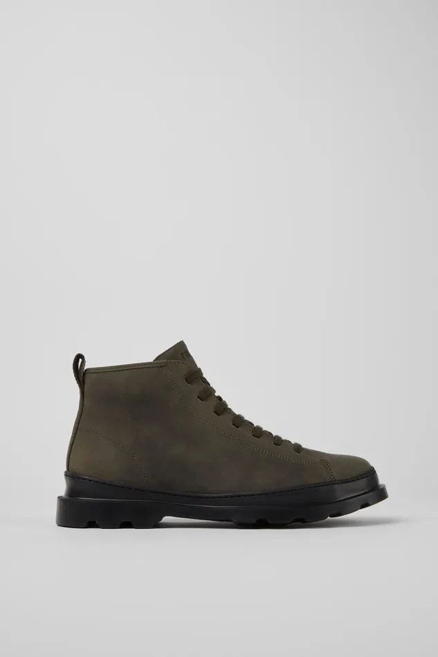 Men Brutus Dark Green Nubuck Ankle Boots Camper Ankle Boots Men Brutus Dark Green Nubuck Ankle Boots Camper Ankle Boots