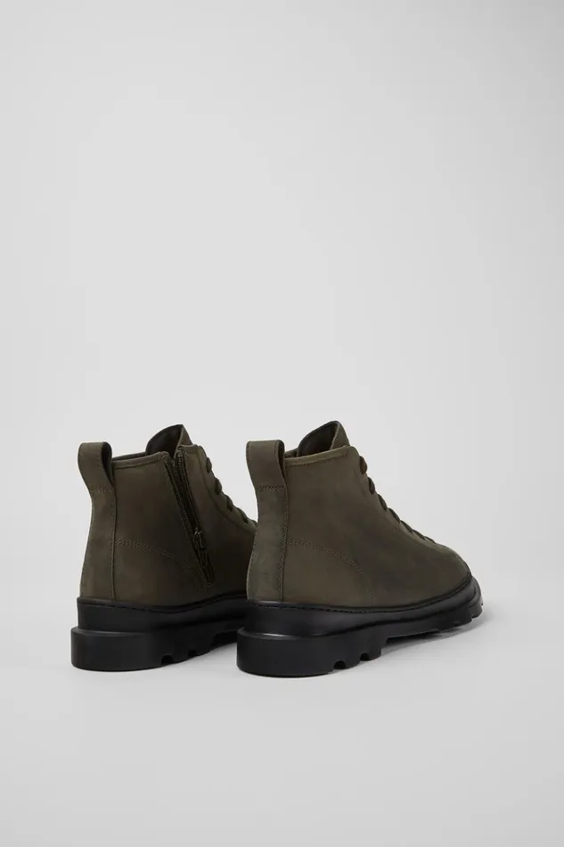 Men Brutus Dark Green Nubuck Ankle Boots Camper Ankle Boots Men Brutus Dark Green Nubuck Ankle Boots Camper Ankle Boots