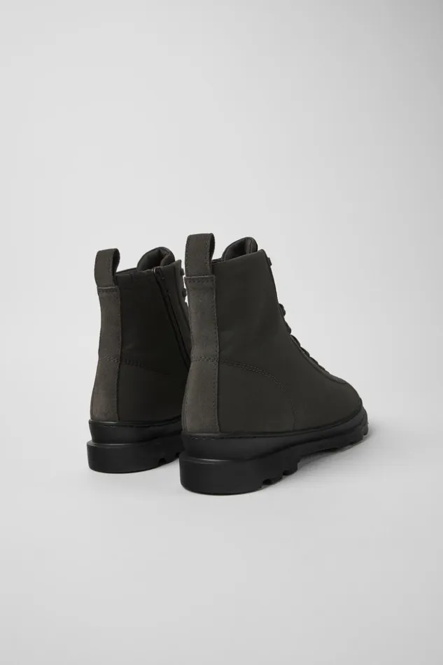 Men Brutus Gray Textile And Nubuck Ankle Boots Camper Ankle Boots Men Brutus Gray Textile And Nubuck Ankle Boots Camper Ankle Boots