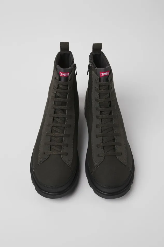 Men Brutus Gray Textile And Nubuck Ankle Boots Camper Ankle Boots Men Brutus Gray Textile And Nubuck Ankle Boots Camper Ankle Boots