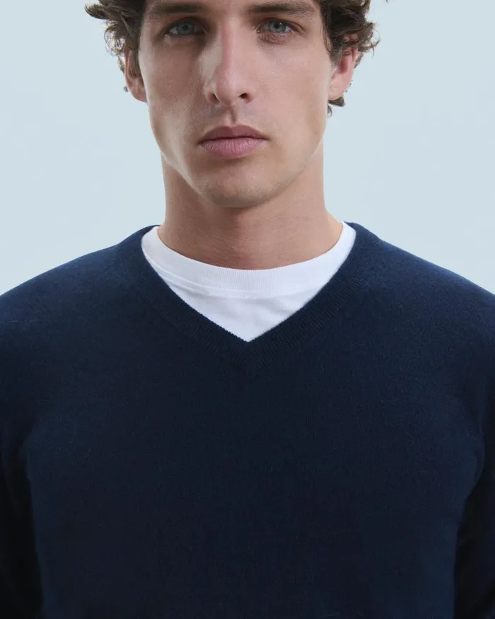 Men Cashmere Sweaters From Future Basic VNeck Sweater Camel