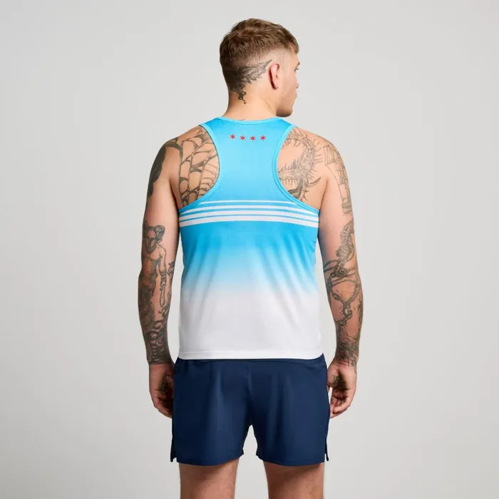 Men Chicago Stopwatch Graphic Singlet Chicago 2024 Saucony Tops