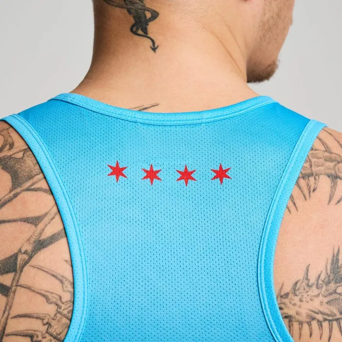 Men Chicago Stopwatch Graphic Singlet Chicago 2024 Saucony Tops
