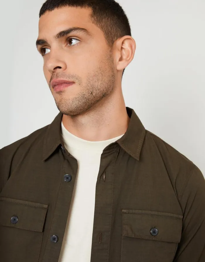 Men Chocolate Lightweight Shacket Threadbare Shirts Men Chocolate Lightweight Shacket Threadbare Shirts